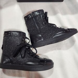 Pastry Military Glitz Women's Black High Sneaker Boots, NIB, Size 8